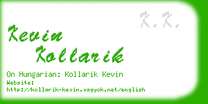 kevin kollarik business card